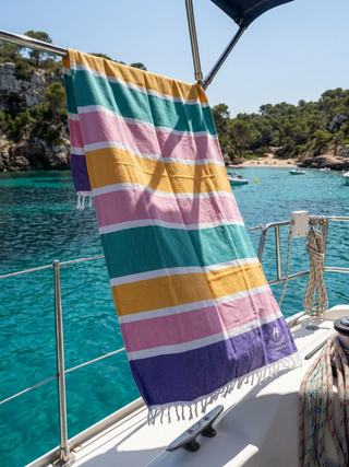Toalla de playa multicolor con Logo
