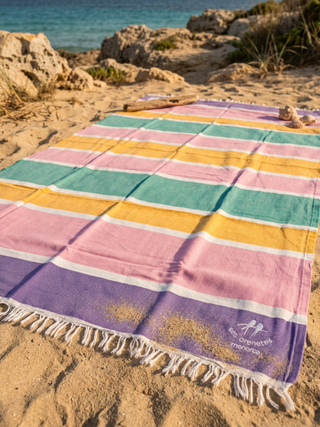 Toalla de playa multicolor con Logo