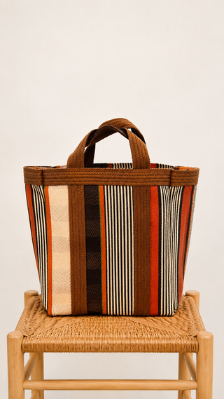 Bolsa Picnic naranja y con rayas negras Babachic