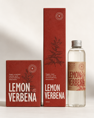 Vela aromática Lemon, mikado y recambio mikado