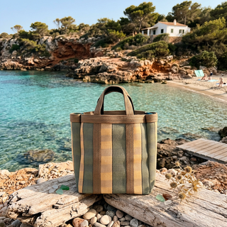 Bolsa Picnic verde claro y marron claro Babachic