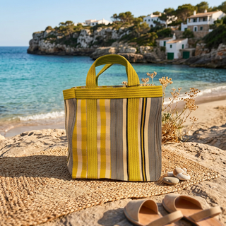 Bolsa Picnic amarillas y rayas azules Babachic